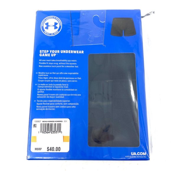 💖MEGA SALE💖Under Armour 2-Pack Boxer 6-in Boxer Briefs Black Men's 1330637 001 - Picture 6 of 7